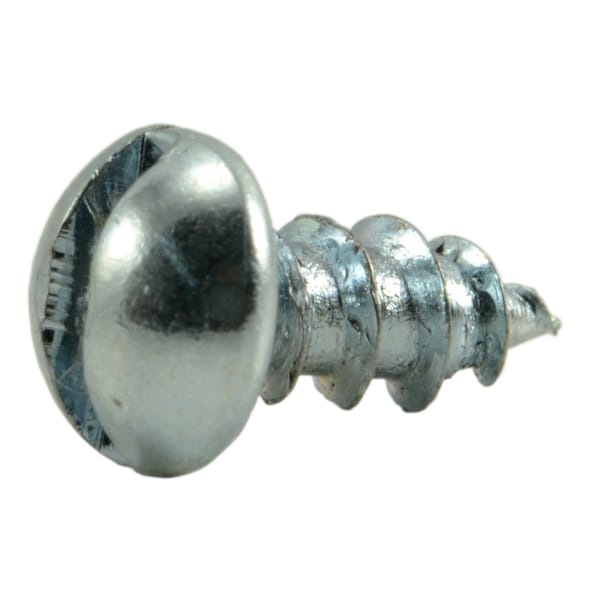 Midwest Fastener Wood Screw, #4, 1/4 in, Zinc Plated Steel Round Head Slotted Drive, 60 PK 62062 - main